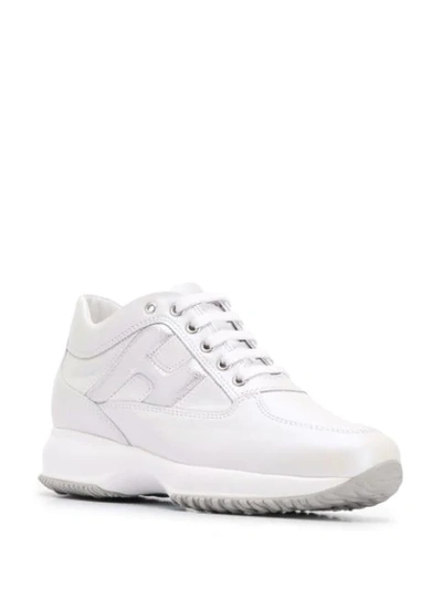 Shop Hogan Interactive Mid-top Sneakers In White