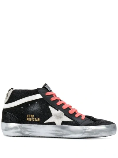 Shop Golden Goose Mid Star Sneakers In Black