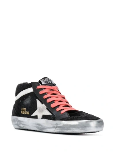 Shop Golden Goose Mid Star Sneakers In Black