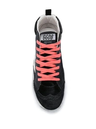 Shop Golden Goose Mid Star Sneakers In Black