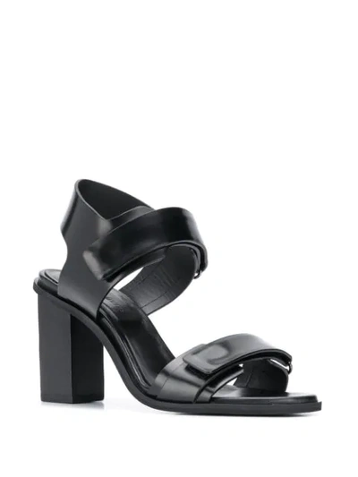 Shop Christian Wijnants Touch Strap 100mm Sandals In Black