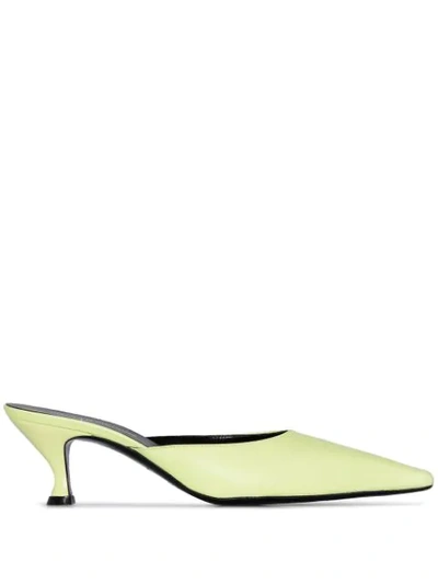 Shop Kwaidan Editions Pointed-toe 25mm Mules In Green