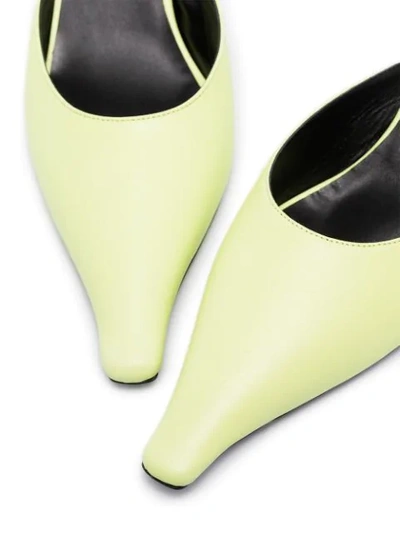 Shop Kwaidan Editions Pointed-toe 25mm Mules In Green