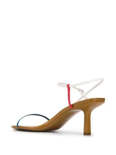 The Row Bare Color-block Leather Sandals In Blue