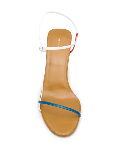 The Row Bare Color-block Leather Sandals In Blue
