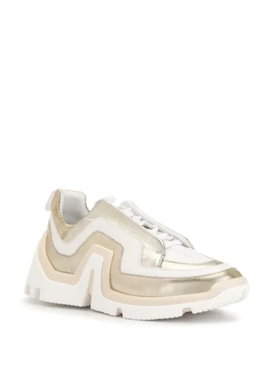 Shop Pierre Hardy Vibe Colour-block Sneakers In Gold