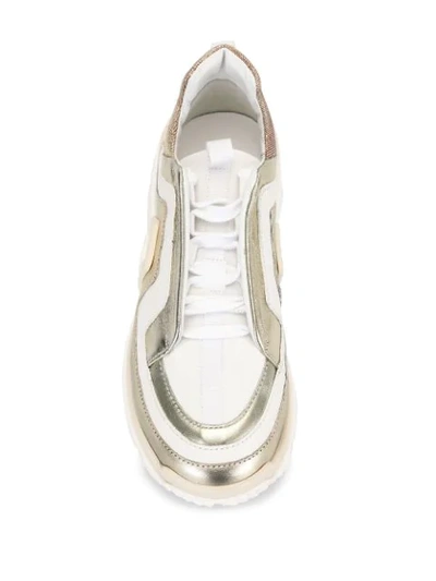 Pierre Hardy Vibe Colour-block Sneakers In Gold