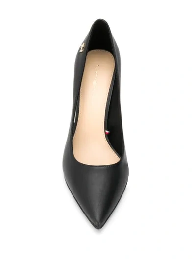 Shop Tommy Hilfiger Pointed High Heel Pumps In Black