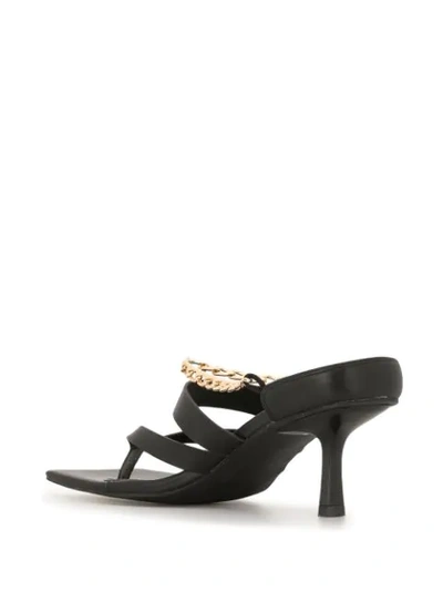 Shop Manning Cartell Chain-strap Leather Sandals In Black