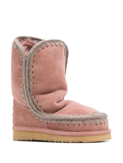 Shop Mou Eskimo 24 Ankle Boots In Pink