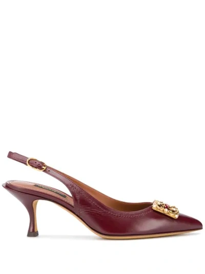 Shop Dolce & Gabbana Amore 70mm Pumps In Red