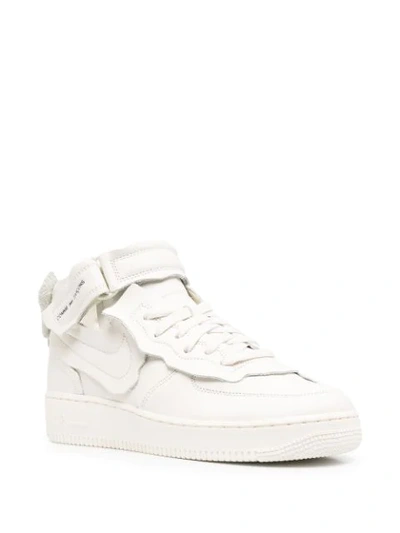 Shop Nike X Comme Des Garçons Air Force 1 Mid Sneakers In 02off White