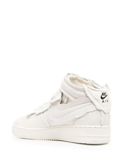 Shop Nike X Comme Des Garçons Air Force 1 Mid Sneakers In 02off White