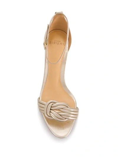 Shop Alexandre Birman Vicky Knotted Wedge Sandals In Gold