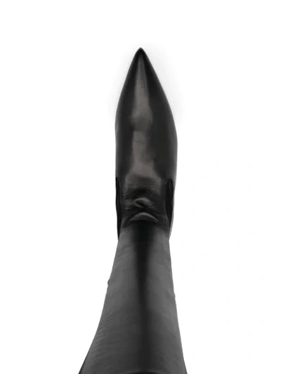 Shop Jil Sander Knee-length Leather Boots In Black