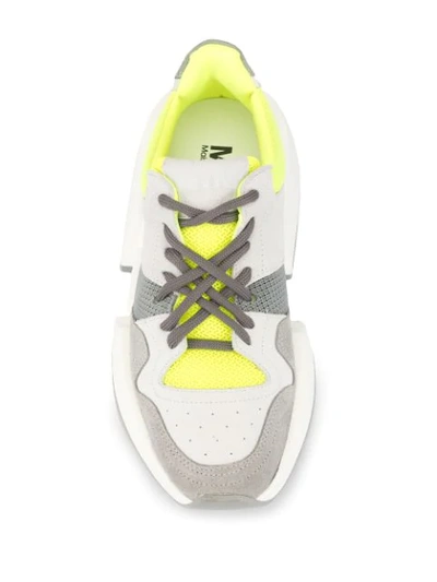 Shop Mm6 Maison Margiela Low-top Lace-up Sneakers In Grey
