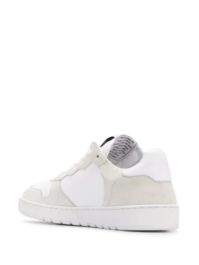 Re/done 80s Basketball Perforated Leather And Suede Sneakers In White