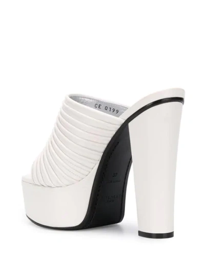 Shop Givenchy Ribbed Platform Mules In White