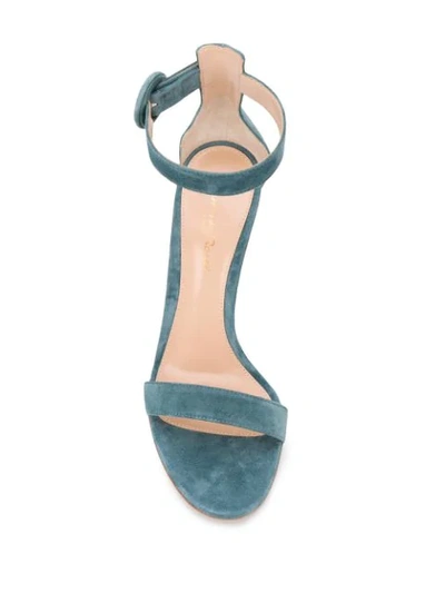 Shop Gianvito Rossi Ankle Strap Stiletto Heels In Blue
