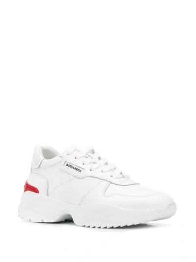 Shop Dsquared2 Low-top Lace-up Trainers In White