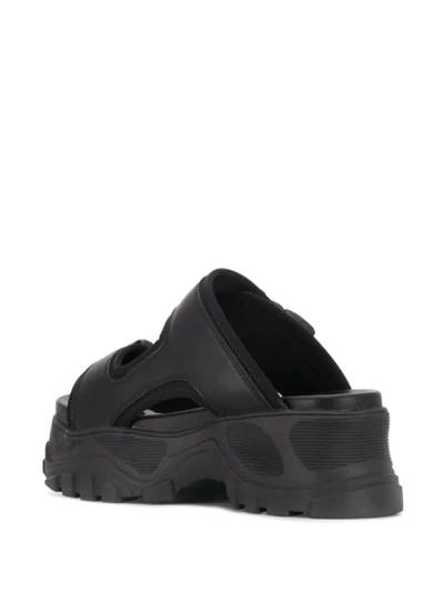 Shop Buffalo Buckled Platform Sandals In Black