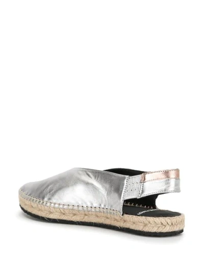 Pierre Hardy Alpha Sling-black Espadrilles In Silver