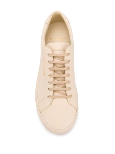 Shop Saint Laurent Andy Low-top Sneakers In Neutrals