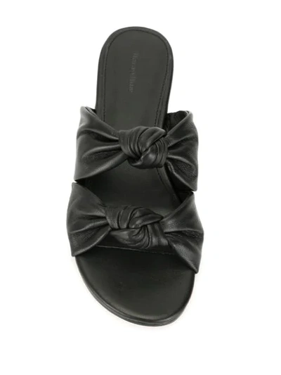 Shop Mara & Mine Isabelle Knot Slide Sandals In Black