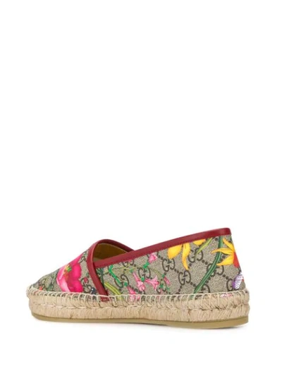 Gucci Supreme Gg Flora Espadrilles In Beige | ModeSens