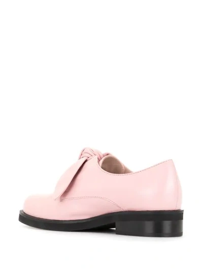 Shop Coliac Bow-front Leather Loafers In Pink