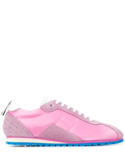 Shop Mm6 Maison Margiela Low-top Lace-up Sneakers In Pink