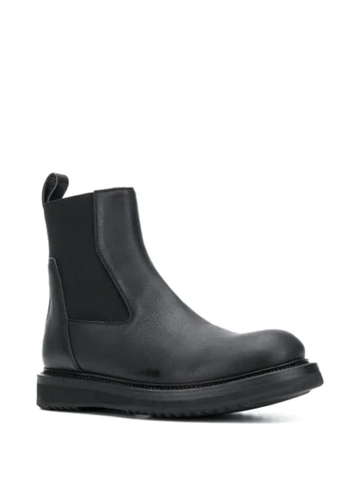 Shop Rick Owens Round Toe Elasticated Boots In Black