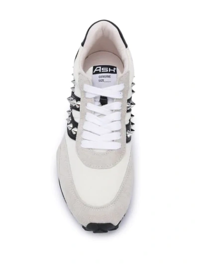 Shop Ash Spider Stud Combo Low-top Sneakers In White