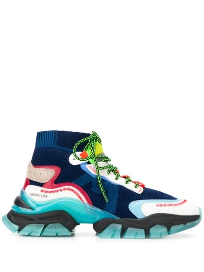 Shop Moncler Leave No Trace High Sneakers In Blue