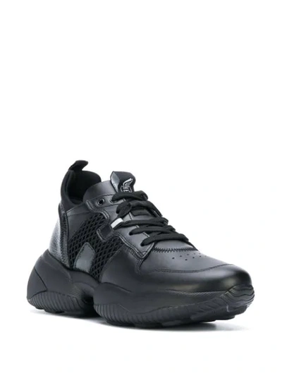 Shop Hogan Interaction Low-top Sneakers In Black
