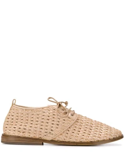 Shop Marsèll Woven Straw Shoes In Neutrals