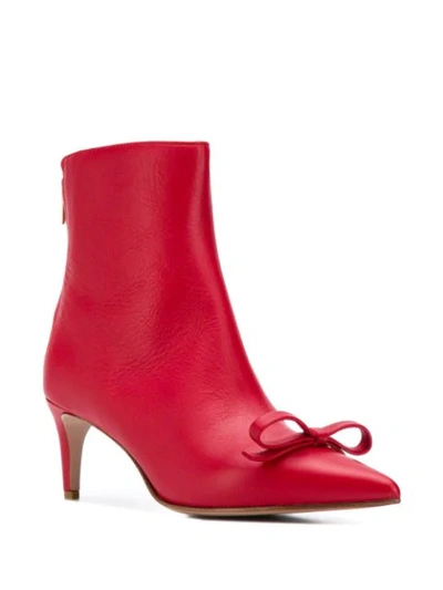 Shop Red Valentino Bow Detail 65mm Boots In Red