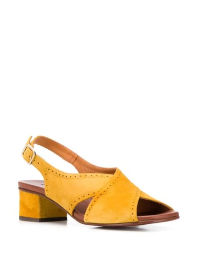 Shop Chie Mihara Quisca 55mm Leather Sandals In Yellow