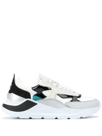 Shop Date Fuga Panelled Chunky Sneakers In White