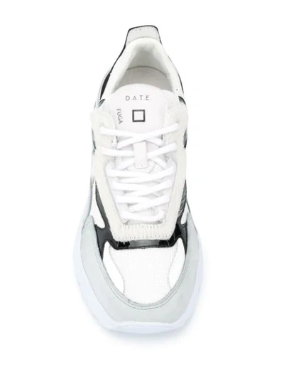 Shop D.a.t.e. Fuga Panelled Chunky Sneakers In White