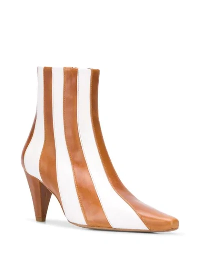 Shop Kalda Striped Ankle Boot In Brown