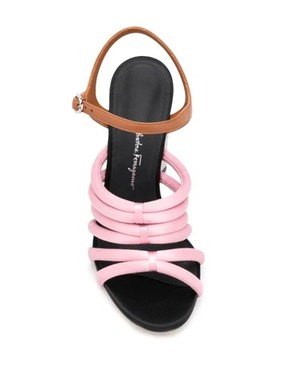 Shop Ferragamo Refracted Heel Sandals In Pink