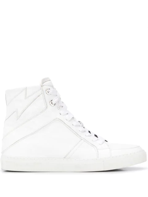 zadig and voltaire white high tops
