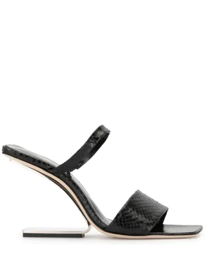 Shop Cult Gaia Rene Cut-out Heel Sandals In Black