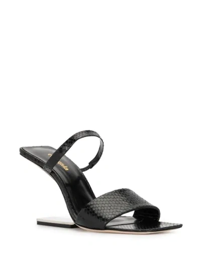 Shop Cult Gaia Rene Cut-out Heel Sandals In Black