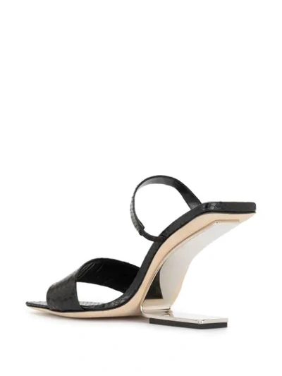 Shop Cult Gaia Rene Cut-out Heel Sandals In Black