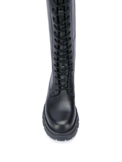 Shop Ash Lullaby Combo Knee-high Boots In Black