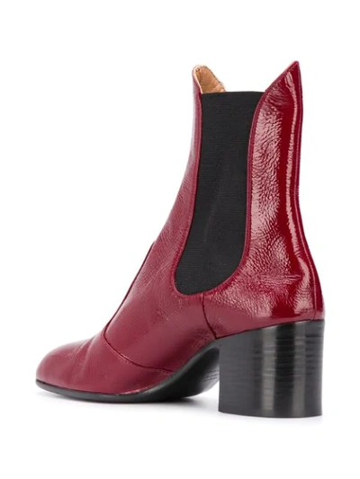 Shop Laurence Dacade Block Heel Ankle Boots In Red