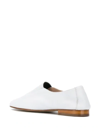Shop Hereu Caoma Elasticated Slip-on Loafers In White