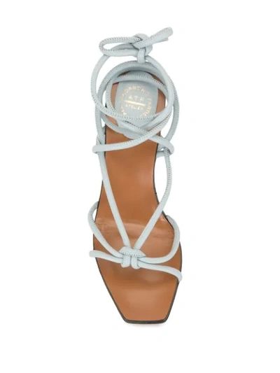 Atp Atelier Andria Leather Tie Sandals In Blue